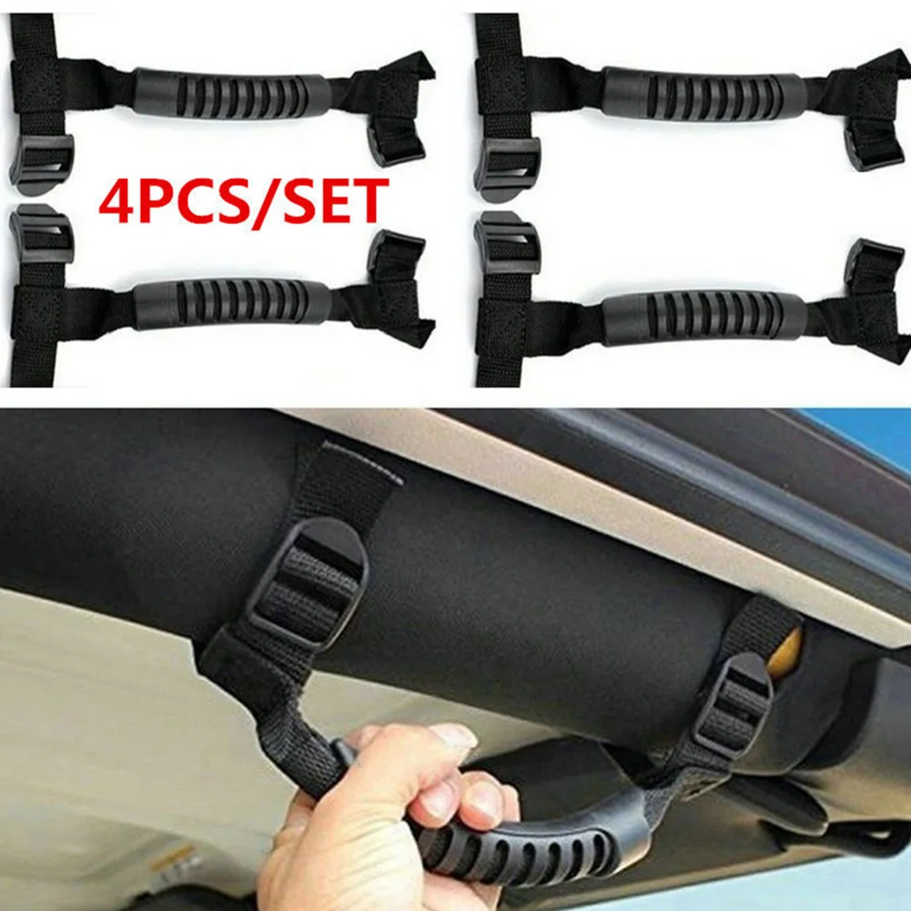 4pcs Car Grab Handle For Jeep Wrangler TJ CJ YJ JK JL 1955 2021 Grip