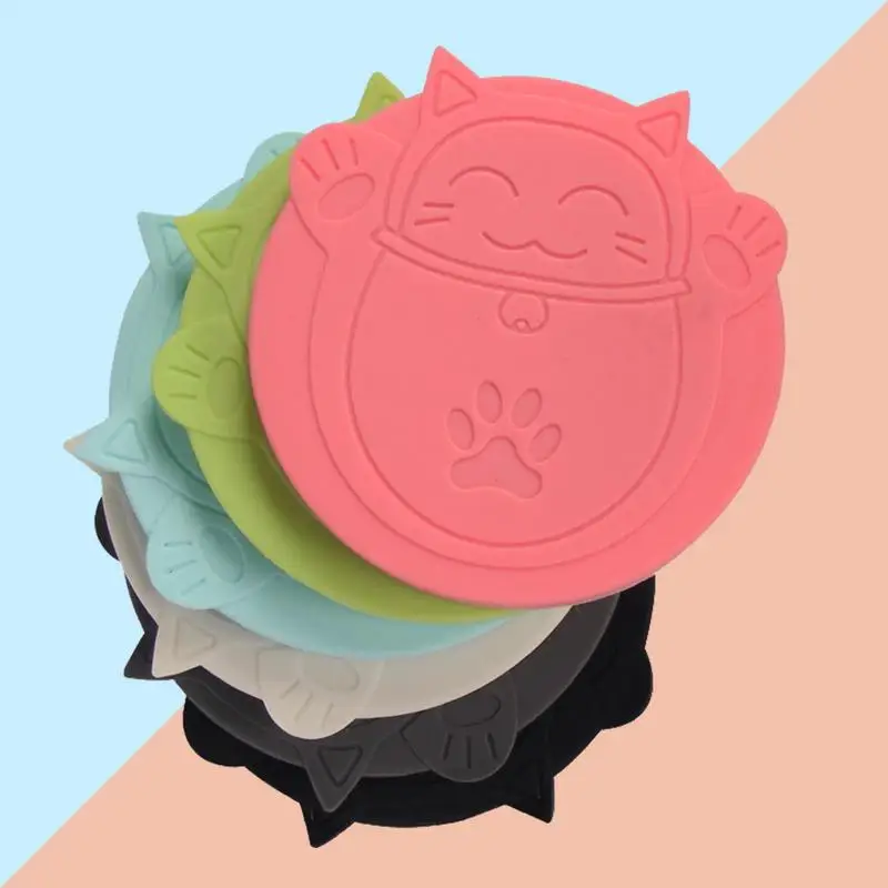 Can Lids 3-in-1 Multifunctional Pet Food Can Cap Sealed Silicone Dog Cat Food Lid Covers Reusable Stretch Lids Covers