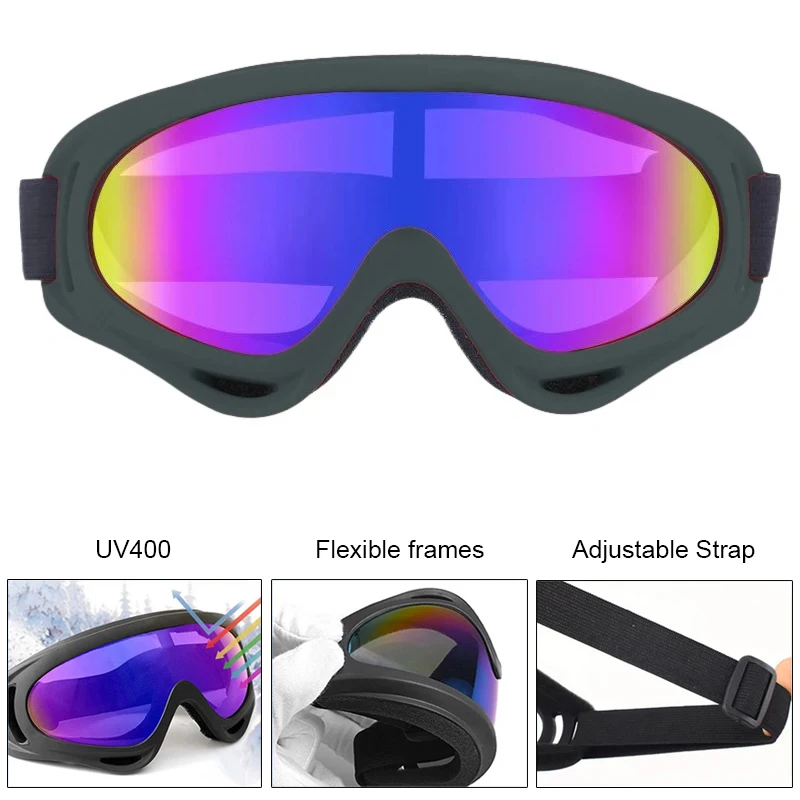 Skiing Goggles Cycling Motorcycle Windproof Goggles  Anti-fog UV400 Snowboard Snow Goggles Winter Outdoor Sport Skiing Eyewear 2