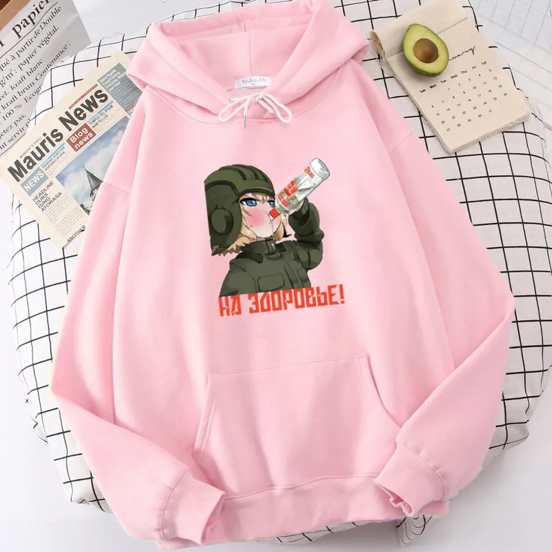 

Kawaii Hoodie Women Japanese Anime Hoodies Printed Cute Cartoon Girls und Panzer Tops Harajuku Sweatshirts Hoody Woman clothing