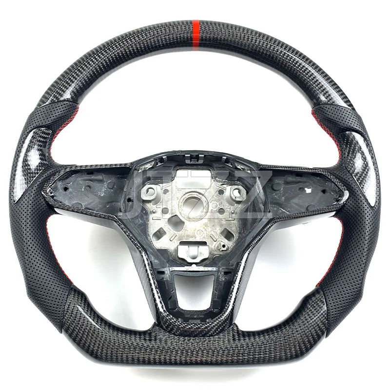 

Для Volkswagen Golf MK8 GTD GTI GTE2019 2020 2021 2022 2023 2024 углеродное волокно Перфорированный кожаный стиль индивидуальное рулевое колесо