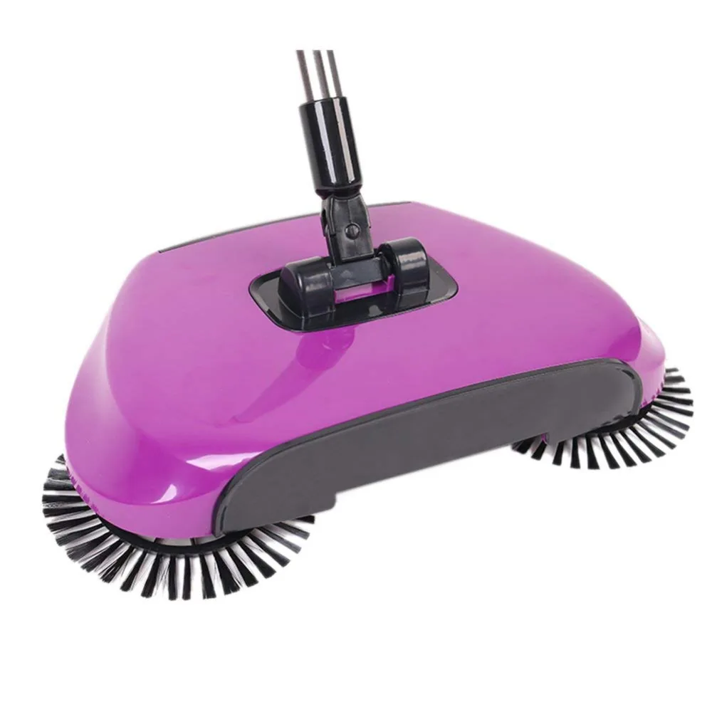 Household Hand Sweeping Machine Without Electricity 360 Degree Rotating,Automatic Cleaning Push Sweeper Broom  Dustpan Trash Bin