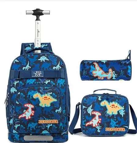 

18 Inch kids School Rolling Luggage Backpack School Wheeled Backpack Bag for children Travel Trolley Bag for school teenagers