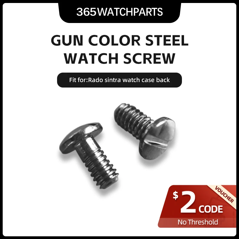 4 Pz/Set Orologio Coperchio Inferiore Vite Caso Viti Posteriori Pistola Colore Acciaio Per Rado Sintra Watch