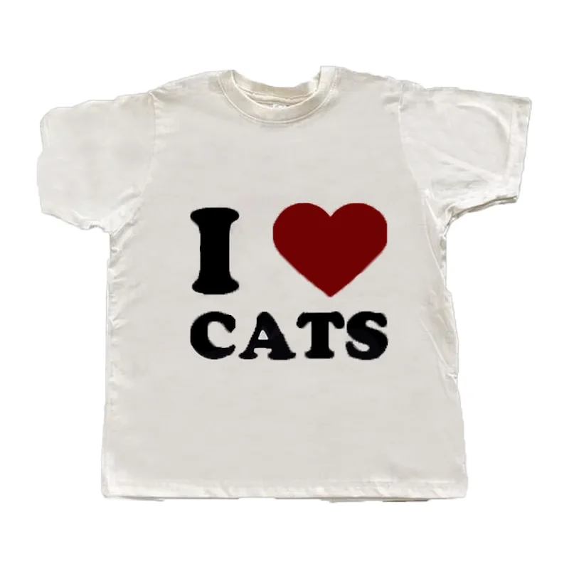 New printed T-shirt, fashionable casual short sleeved top, Y2K summer sexy electronic girl T-shirt, women's clothing