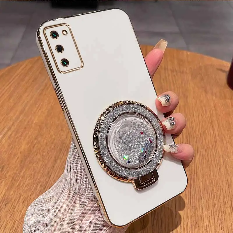 Circular Support Plating Phone Case Cover