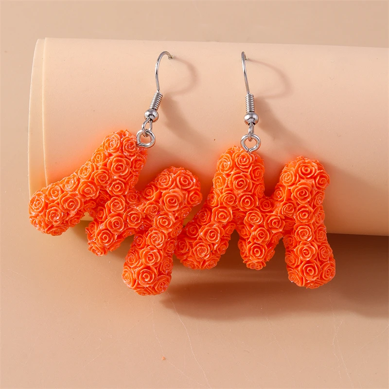 Modische Bunte A-Z 26 Englische Buchstaben Ohrhänger für Frauen und Mädchen Brincos Femme Party Urlaub Schmuck Geschenke – Detail 17