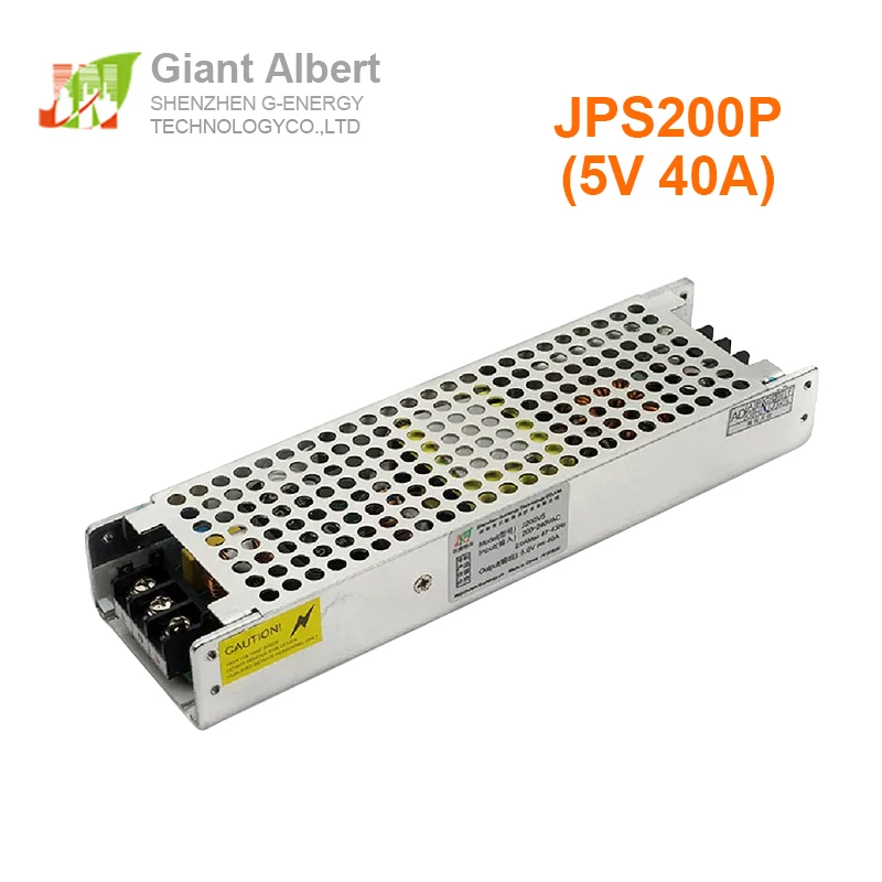 

G-energy AC100-240V to 5V 40A 200W, Широкий источник питания светодиодный JPS200P