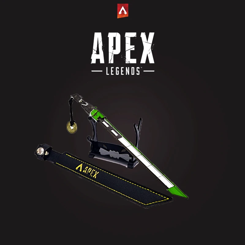 Apex Legends Heirloom Crypto Heirloom Biwon Blade Luminous Game Keychain Weapon Model Knife Katana Sword Samurai Toys for Boys 4pcs set apex legends heirloom luminous weapon model samurai sword katana octane butterfly knife birthday gift toy for kids