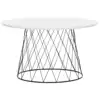 Roe Retro Mid-Century Lacquer Coffee Table White Vintage medieval lacquered coffee table white   modern Iron base geometry 2