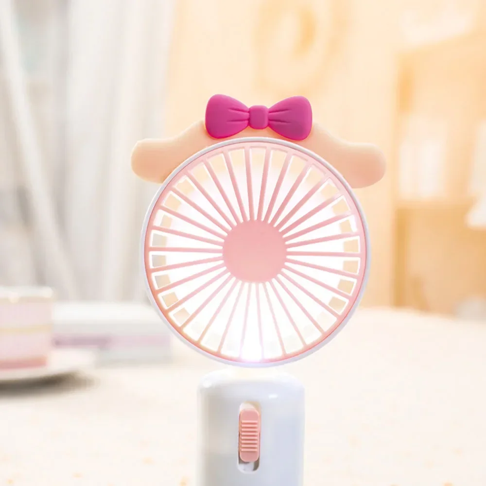 Kawaii Sanrio Electric Fan Cute Cinnamoroll My Melody Cartoon Portable Multi Functional Handheld Fan Creative Girl Gifts 4