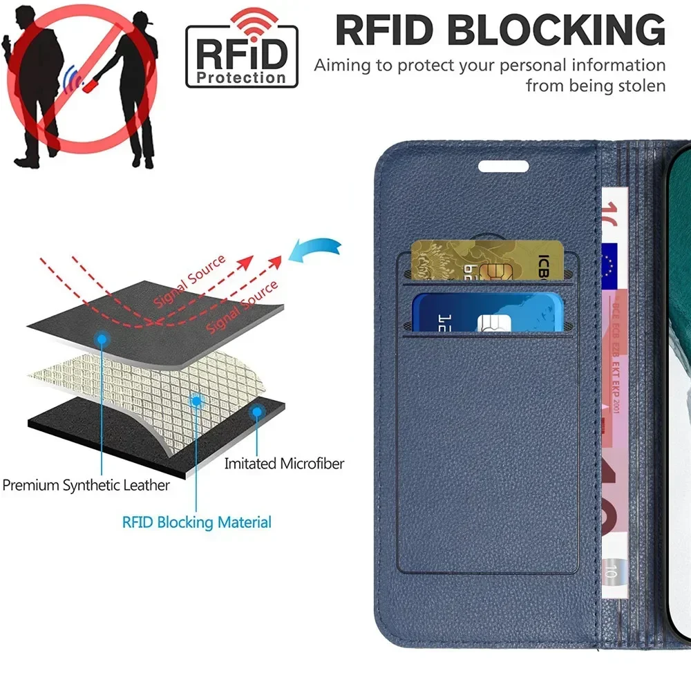 Luxury Leather Wallet Case - Premium Book Cover