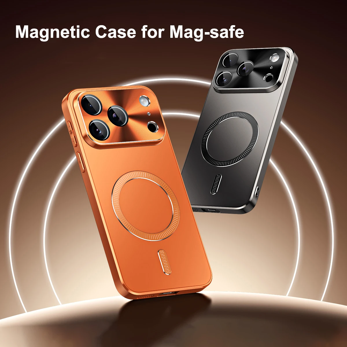 Magnetic Shockproof Case with Alloy Metal Lens and Matte Finish