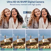 Compact 4K Digital Camera 64MP 18X Zoom for Photography Vlogging YouTube 3'' Flip Screen Flash - Image 5