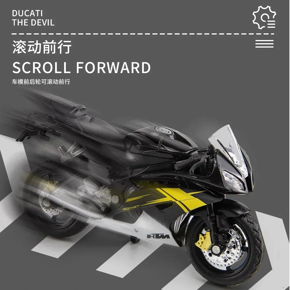 1:18 Yamaha R6 Motorcycle High Simulation Diecast Metal Alloy Model car Collection Kids Toy Gifts M21 4