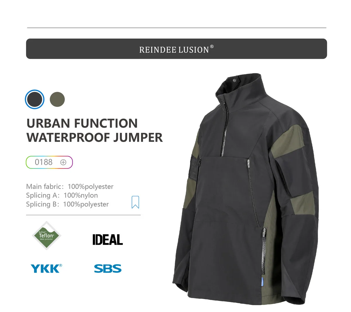 Reindee Lusion 22FW 0188 Urban Function Waterproof jumper dwr coating hidden molle quick disassembly  techwear gorpcore