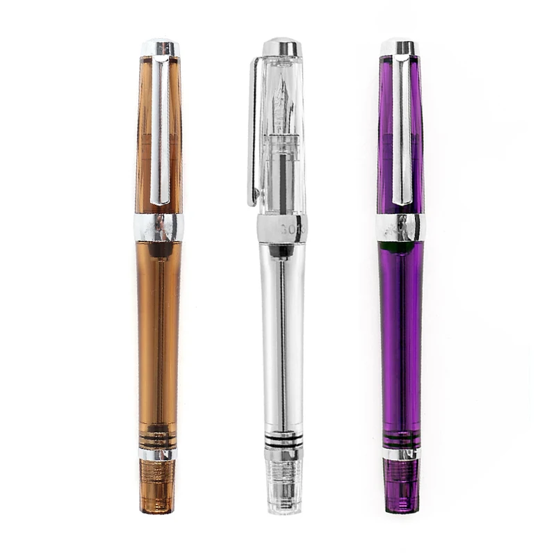Fountain pen Reliable Wing Sung fountain pen eye-catching transparent design resin construction in-demand transparent design