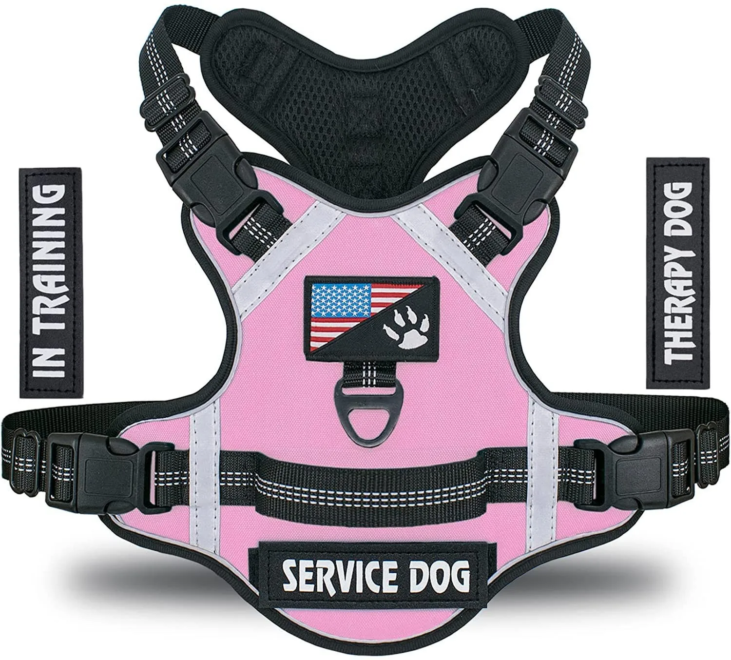 thumbnail image 1 of Arnés táctico reflectante antitirones para perros pequeños y grandes, para entrenamiento al aire libre, suministros para perros, parches gratuitos, 1 of 5