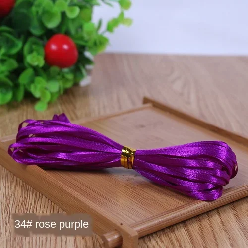 White Silk Satin Ribbon for Gift Wrapping and DIY Crafts - 1/8 (3mm), Ideal for Celebrations and Decorations