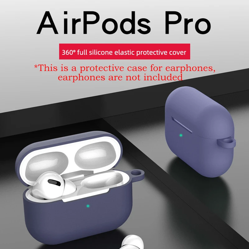 For Airpods Pro Protective Case Silicone New Solid Color Apple