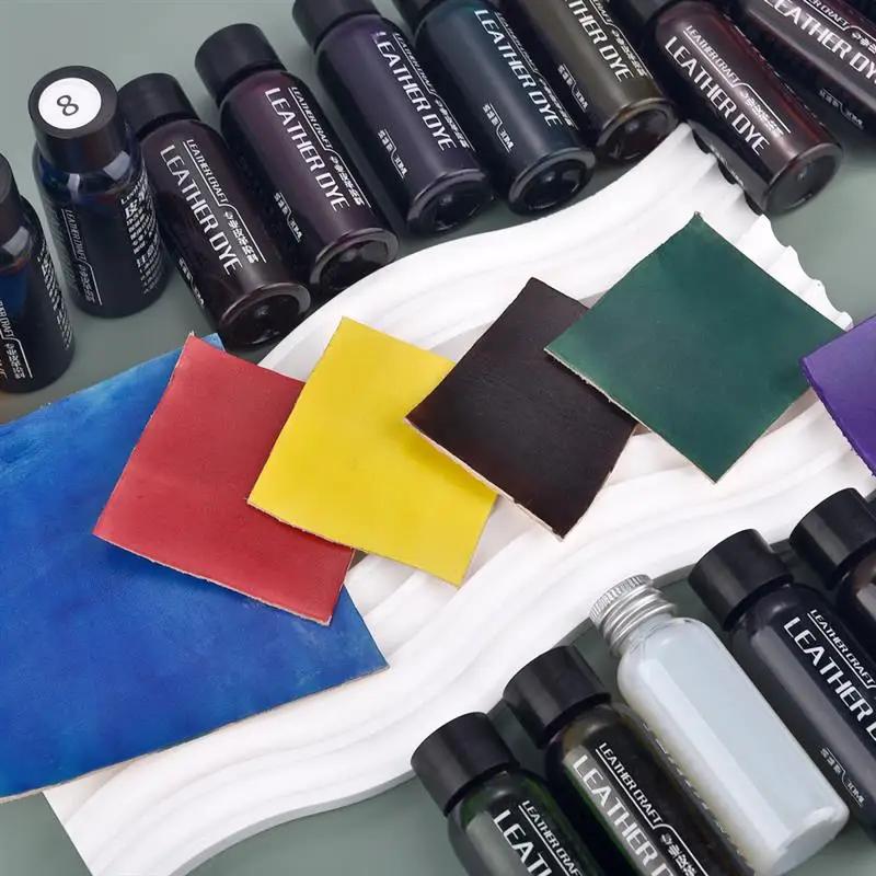 Vegetable Tanned Leather Dye 30ml/Bottle Leather Dye Pigment Coloring DIY Leather Crafts Graffiti Used for Vegetable Tanning Material