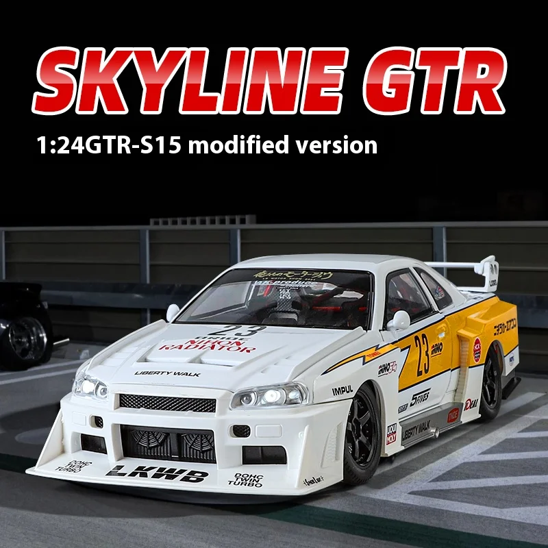 1:24 Nissan Skyline Ares GTR R34 S15 Modified Wide Body Version