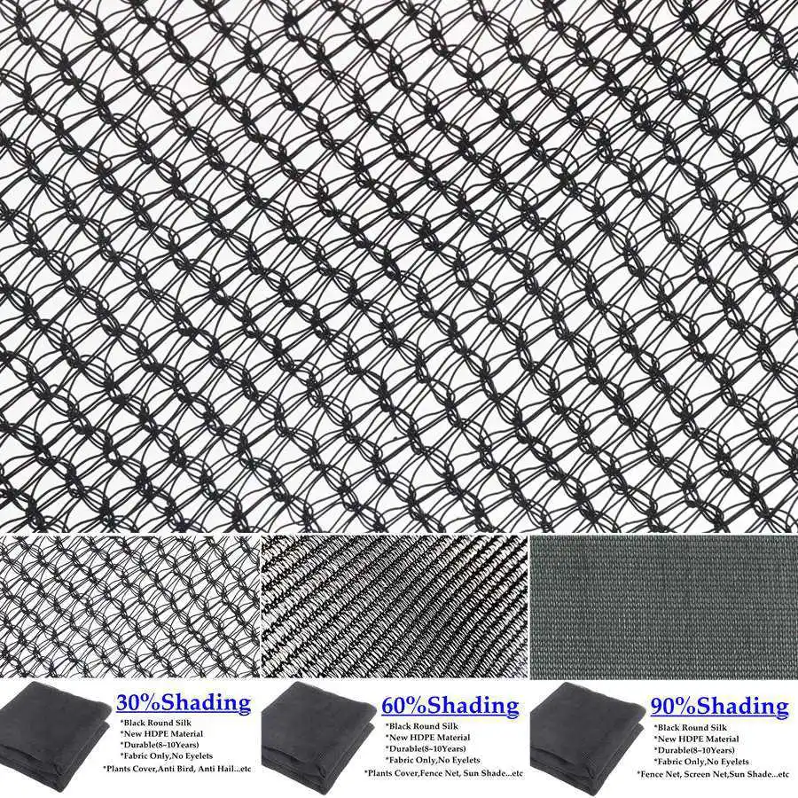 80% Shade Netting Windbreak Fabric Privacy Sceening Garden Net Black 1m x 10m 