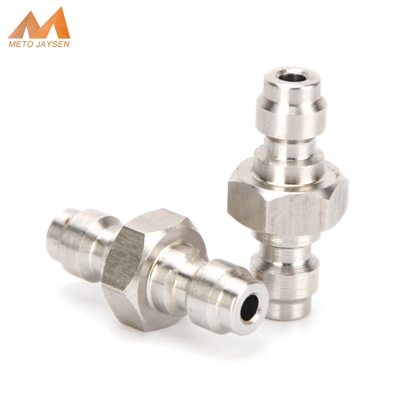 Stainless Steel Double End Male Plug Male-Male Plug Quick Coupling 8mm Socket 2pcs/set 130mm 16 18mm double end ignition spark plug spanner deep reach wrench socket motorcycle part