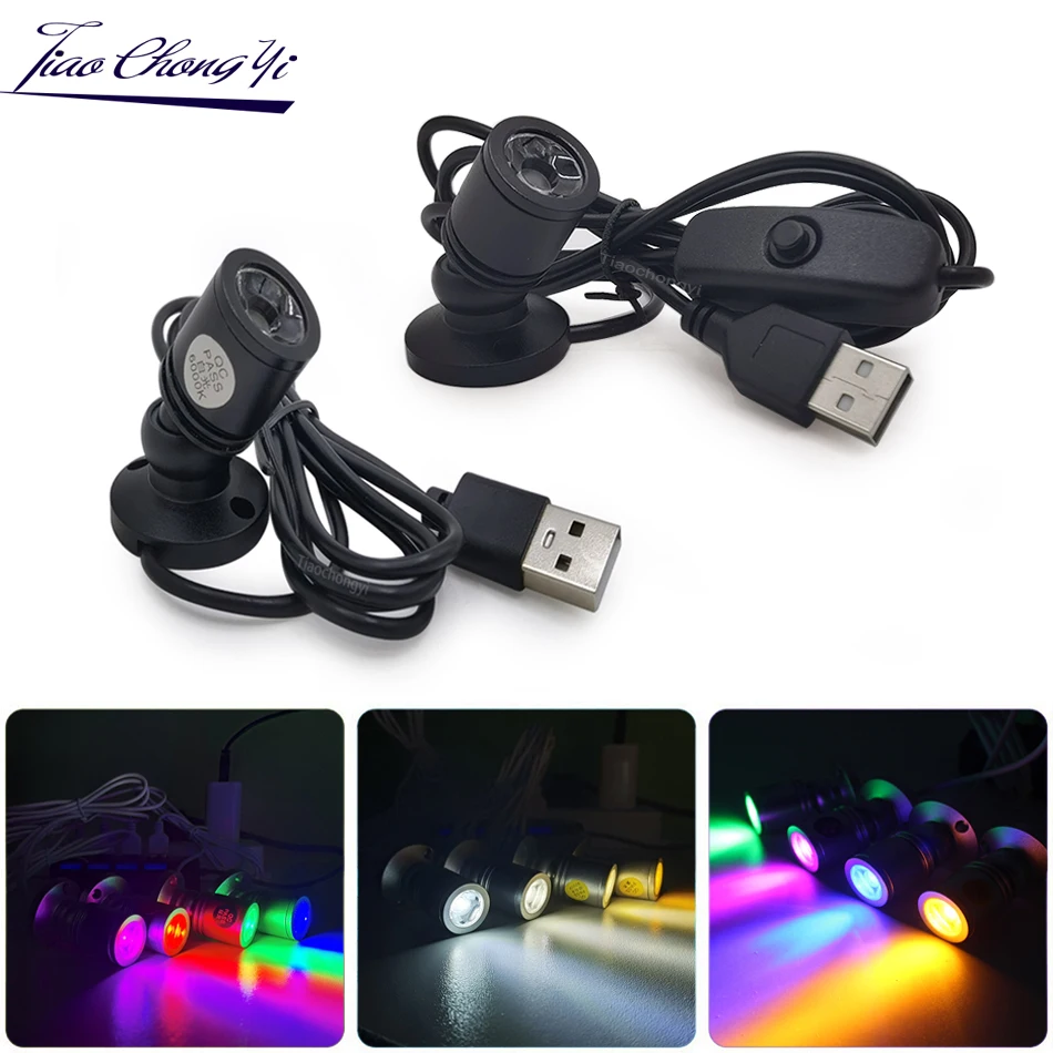 

1W USB LED Spot light DC5V Mini Lamp long cord for model display counter wine cabinet garage exhibition case shelf