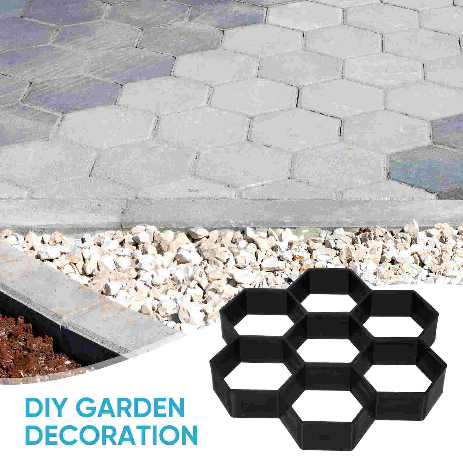 Paver Mold Deck Tiles Path Oaving Mould Paving Stones Concrete Black Cement Floor