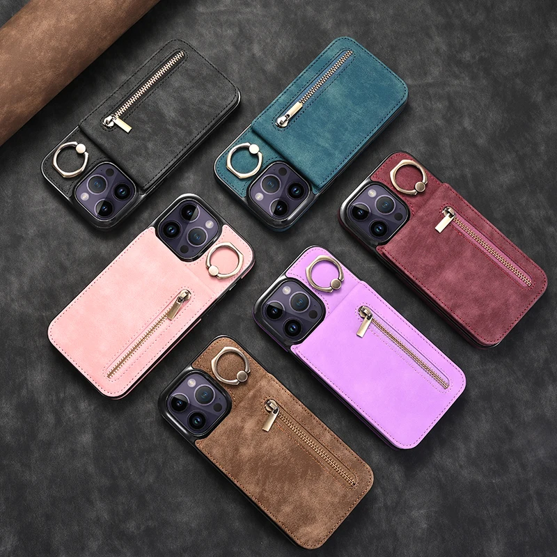 

Чехол-бумажник кожаный с защитой от кражи для iPhone 14 13 12 Mini 11 Pro Max X XR XS Max 7 8 Plus SE 2022 2020 SE3