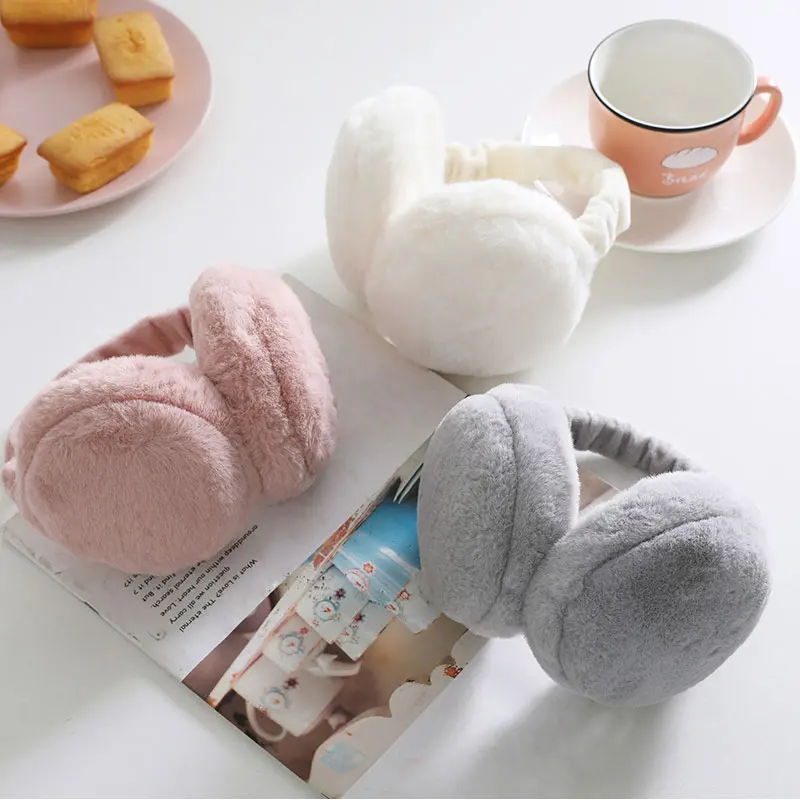 

New Fashion Ear Muffs Autumn Winter Warmth Windproof Earmuffs Figurines Ear Cover Net Red Plush Earplugs Outdoor Cold Protection