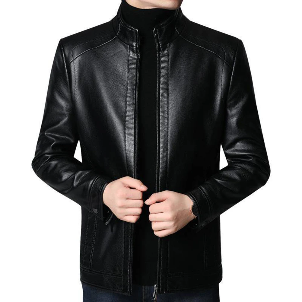 Description Picture 5 of itemMens Faux Leather Suit Jacket Slim Blazer Pu Coat Fashion Streetwear Outerwear Slim Fit Blazer Streetwear,Outerwear