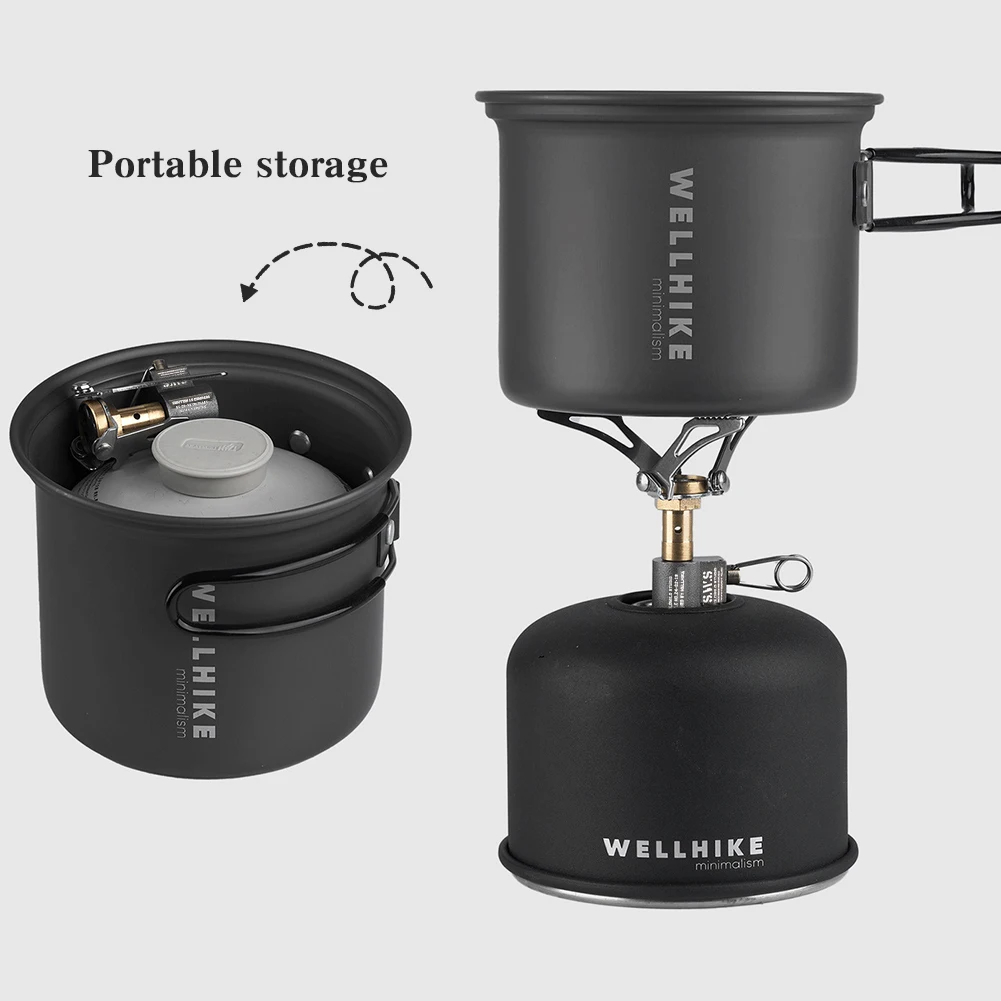 Portable Mini Gas Stove Stainless Steel Aluminum Alloy for Outdoor Cooking