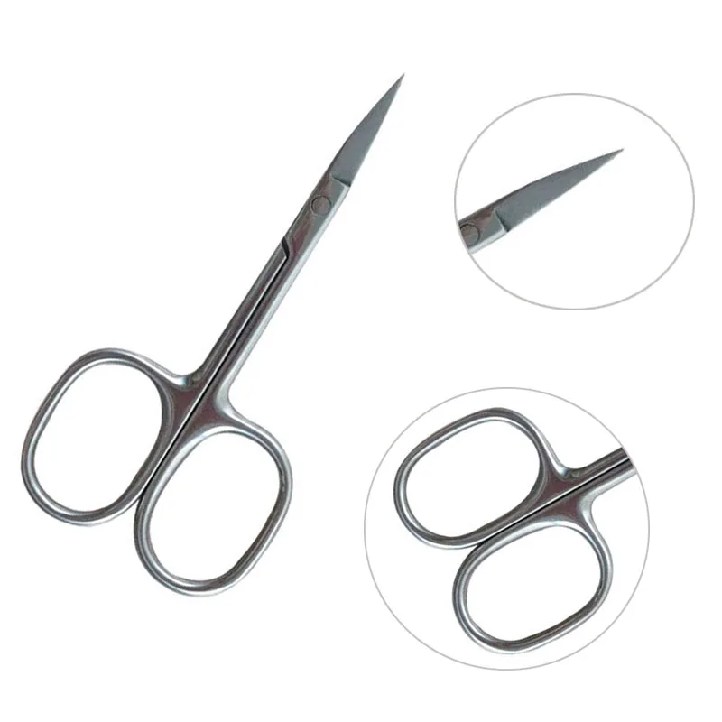 Eyebrow Scissor Makeup Eyelash Trimmer Facial Hair Remover Manicure Nail Cuticle Scissors Beauty Tools nose hair scissors facial hair scissors manicure scissors eyebrow scissors hair scissors 1 Pc