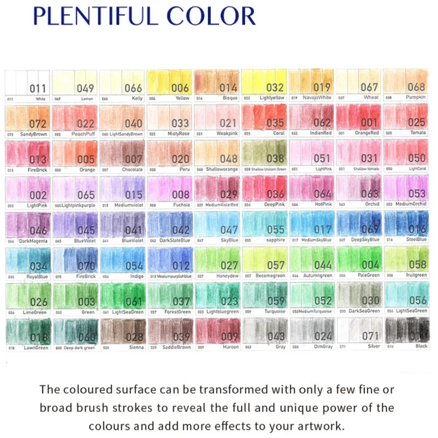ARJTRACK Professional Oil & Watercolor Pencils 6