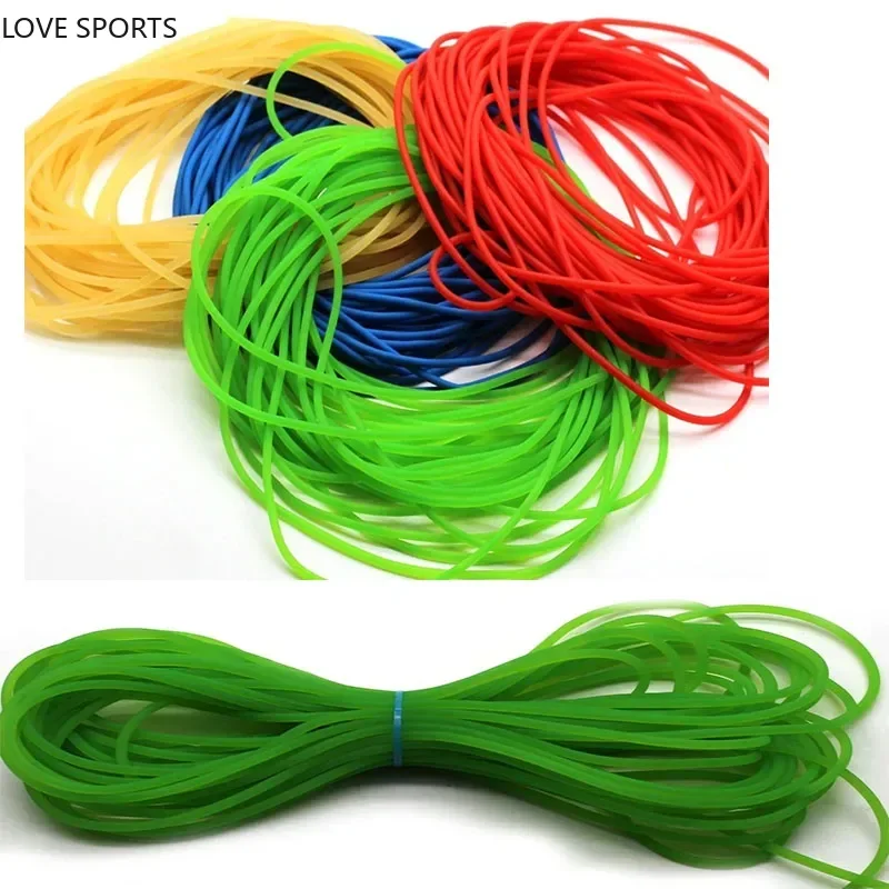 Diameter 2mm Solid Rubber Fishing Line Elastic Band Strapping Line 5M Elastic Tennis Slingshot Rope Tied Fishing Gear Gifts