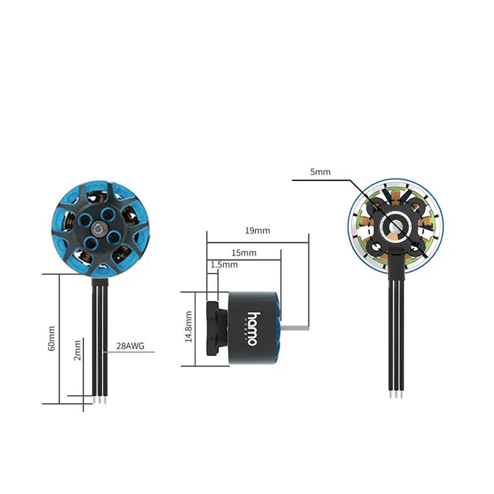 Moteur Drone 1106-6000KV 7.14g - Pièce de Rechange pour Mini Drone