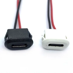 Pack of USB - C Female Connectors with Card Buckle - 10pcs (White)