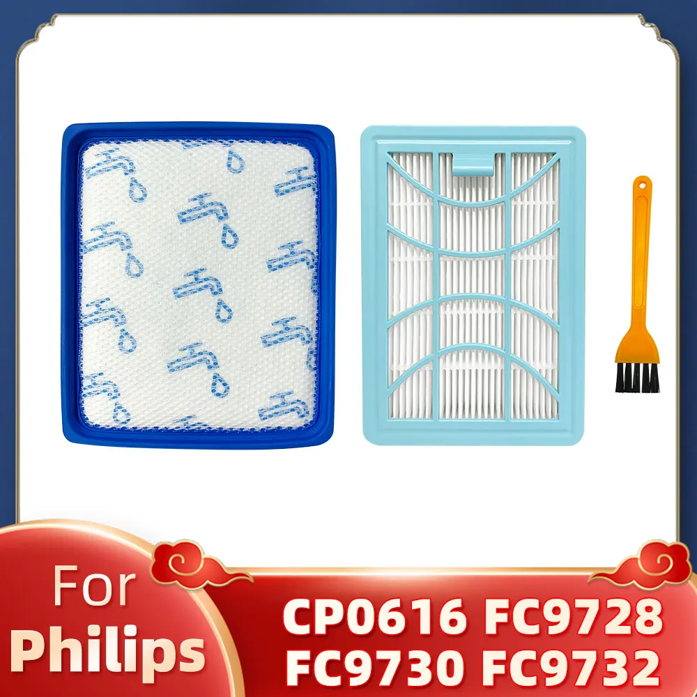 Set di filtri compatibile con Philips PowerPro Expert FC9728/01, FC9728/81, FC9729/09, FC9730, FC9731, FC9732 - 2 filtri di ricambio