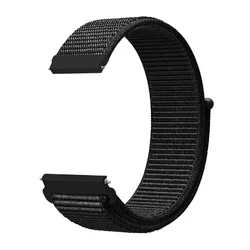 18MM Nylon Loop Sports Bracelet Wristband in Stylish Colors - 18MM (Black red 07)