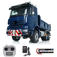 RTR LESU 1/14 RC Hydraulic Dump Truck 6X6 Remote Control Vehicle Dumper Smoking Unit Brushless Motor Hook Model Light Sound Set 1