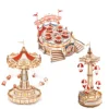 Robotime ROKR Magic Amusement Park Wooden Toys DIY Music Box Moveable 3D Wooden Puzzle for Kids Gifts for Christmas EA 1
