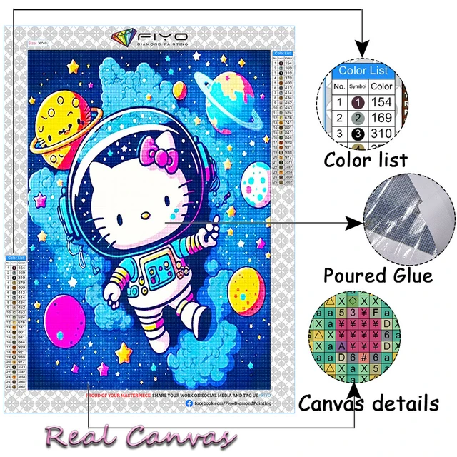 Diamond Painting New Collection 2023  Sanrio Diamond Painting Hello Kitty  - Diamond - Aliexpress