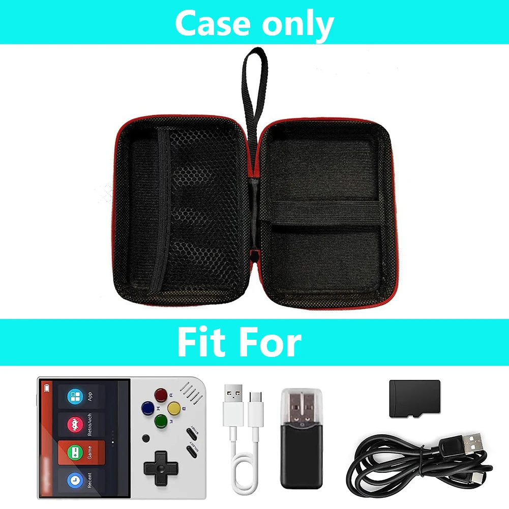 EVA Carrying Case Waterproof Multifunctional Handheld Game Console Bag Wear-resistant Shockproof Lightweight for Miyoo Mini Plus