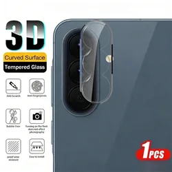 3 - in - 1 Clear Tempered Glass Case with 3D Curved Camera Lens Protector - Galaxy A37 5G (Clear - 1Piece)