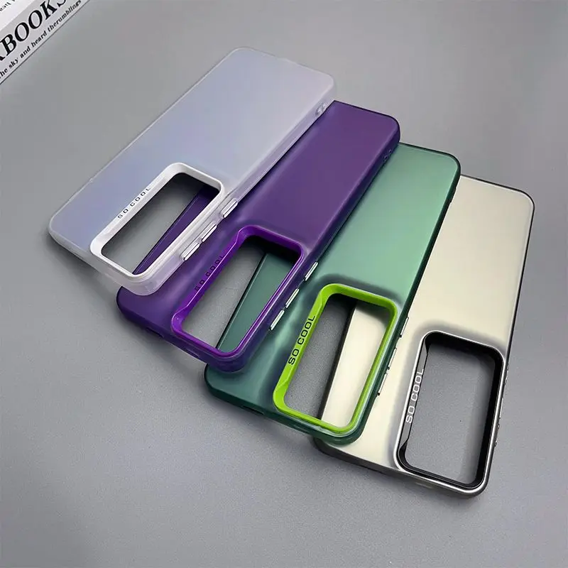 Matte Laser Colorful Shockproof Bumper Armor Phone Case