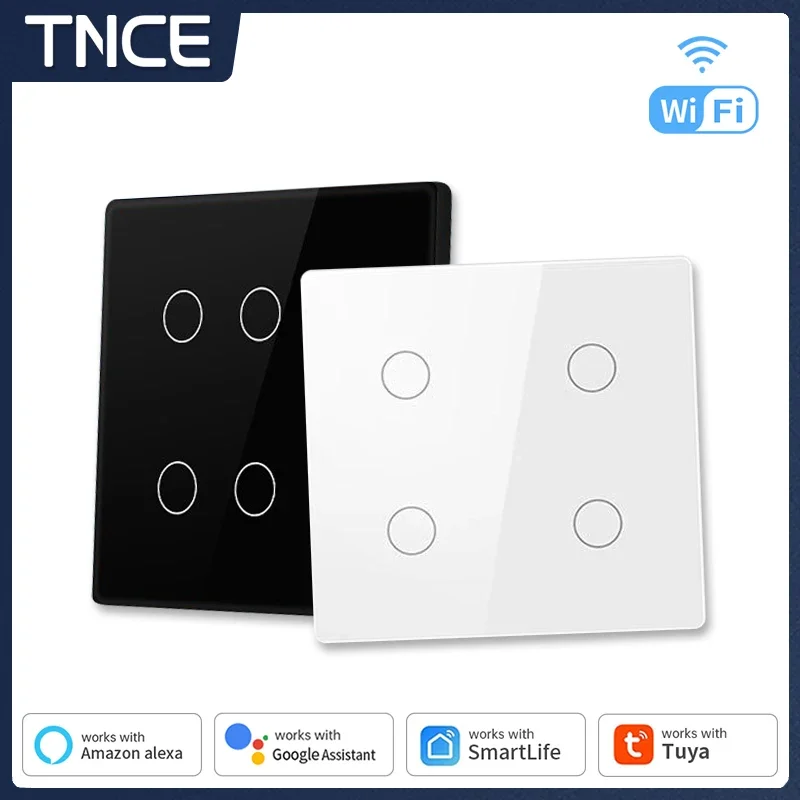 Description Picture 2 of itemTNCE Brazil Tuya WiFi Switch 4/6 Gang,RF433 Light Control Touch Sensor Glass Panel Switch,Smart Life APP Alexa Google Home Voice