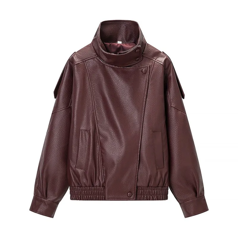 ZR Women' Fashionable Litchi Skin Leather