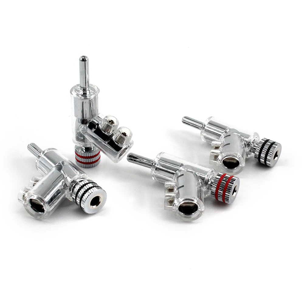 

4pcs pieces High Performance Gold plated Rhodium Plated Banana Lock Plug HiFi Speaker Banana Connectors